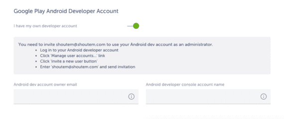 google  play developer account